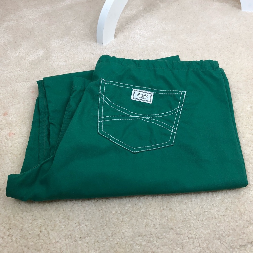 Blue Sky Scrubs Emerald Green Bottoms